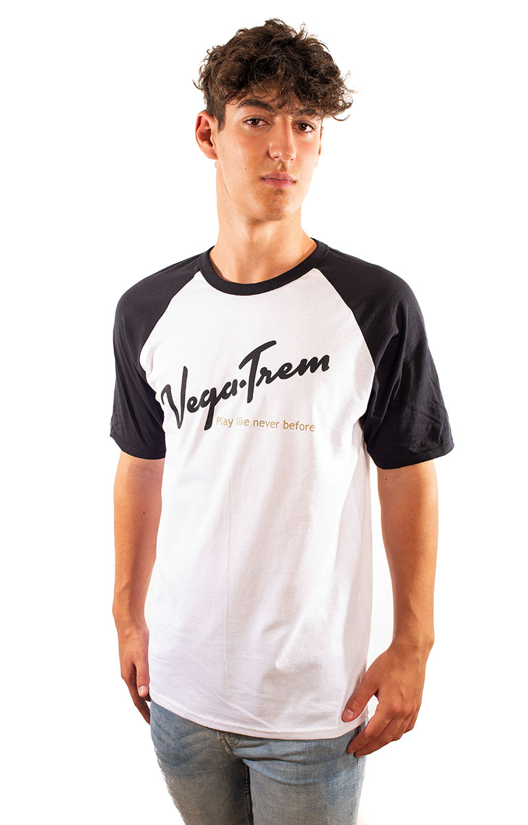 T-shirt bianca con logo Vega-Trem