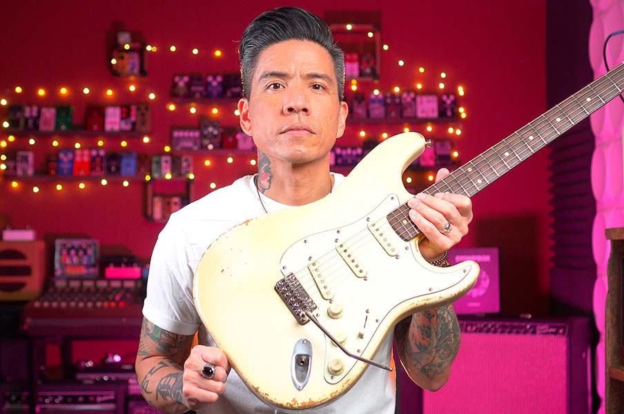 RJ Ronquillo is showing his new VegaTrem tremolo